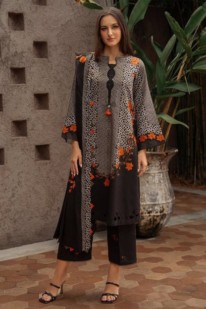 zn1215 Winter 3PC Dhanak all over Printed Suit - ZoniyaClothing