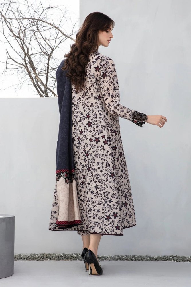 ZN1218 - Winter 3PC Dhanak all over Printed Suit - ZoniyaClothing