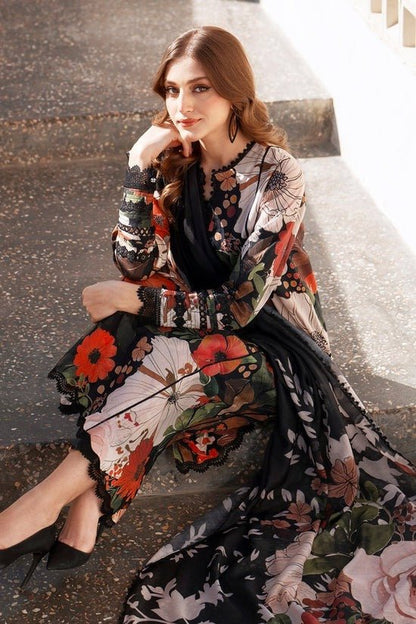 ZN1219 - Winter 3PC Dhanak all over Printed Suit - ZoniyaClothing