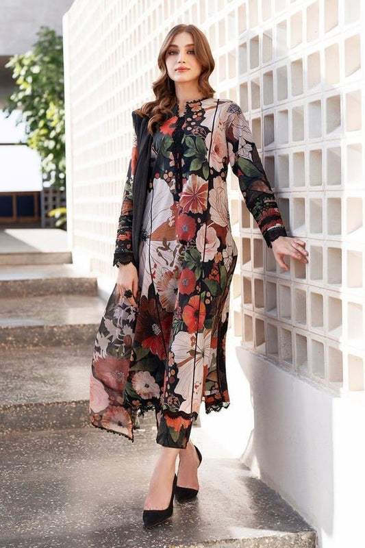 ZN1219 - Winter 3PC Dhanak all over Printed Suit - ZoniyaClothing