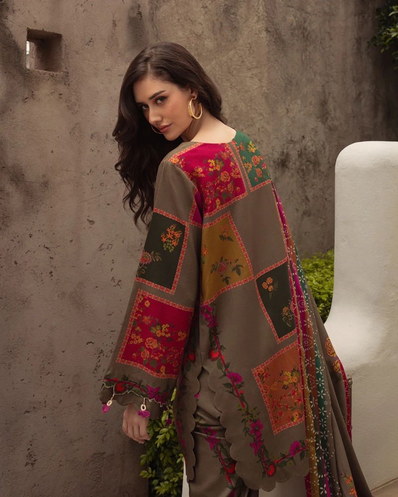 ZN1223 - Charizma - Winter 3PC Karandi Digital Print Dress - ZoniyaClothing