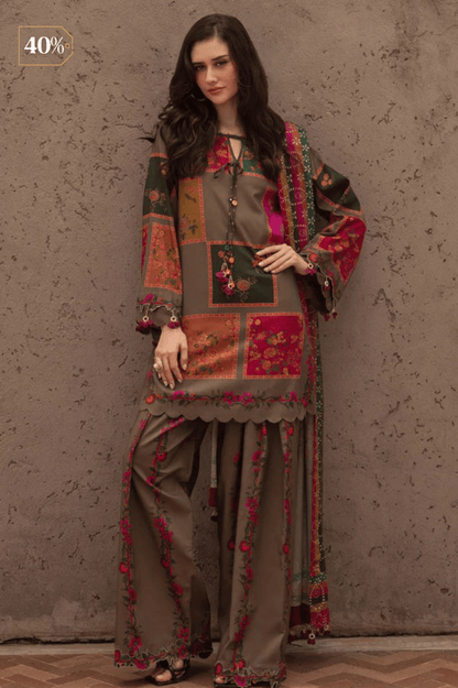 ZN1223 - Charizma - Winter 3PC Karandi Digital Print Dress - ZoniyaClothing