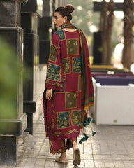 ZN1232 Winter 3PC Karandi Digital Print Dress - ZoniyaClothing
