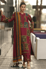 ZN1232 Winter 3PC Karandi Digital Print Dress - ZoniyaClothing