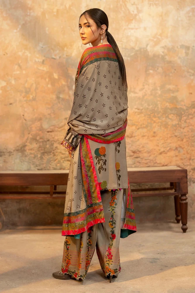ZN1249 - Charizma - Winter 3PC Karandi Digital Print Dress unstitched - ZoniyaClothing