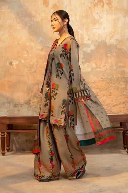 ZN1249 - Charizma - Winter 3PC Karandi Digital Print Dress unstitched - ZoniyaClothing