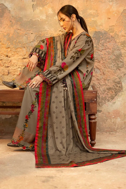 ZN1249 - Charizma - Winter 3PC Karandi Digital Print Dress unstitched - ZoniyaClothing