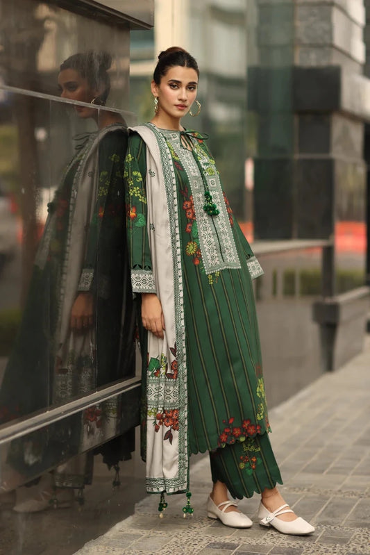 ZN1250 - Charizma - Winter 3PC Karandi Digital Print Dress unstitched - ZoniyaClothing