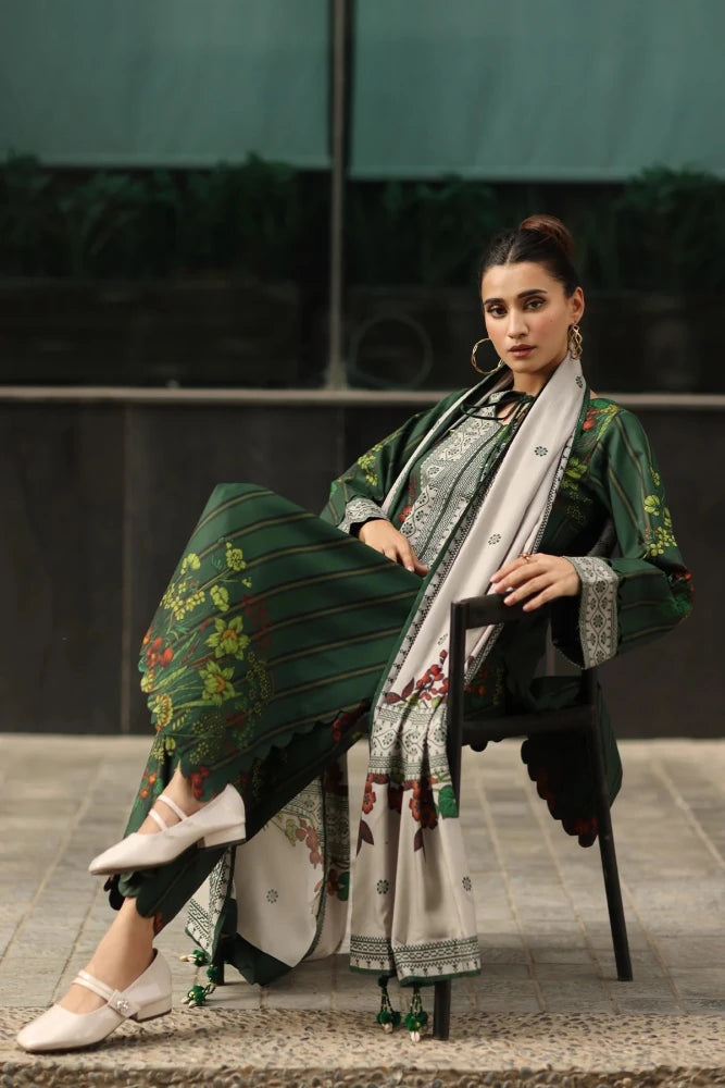 ZN1250 - Charizma - Winter 3PC Karandi Digital Print Dress unstitched - ZoniyaClothing
