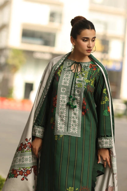 ZN1250 - Charizma - Winter 3PC Karandi Digital Print Dress unstitched - ZoniyaClothing