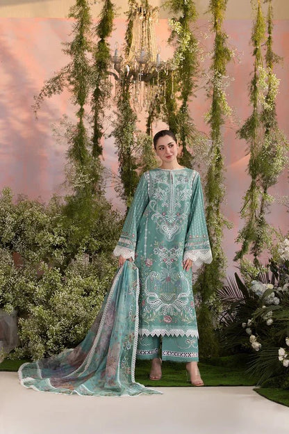 ZN1275 Sobia Nazir - Summer 3PC Lawn ChickenKari Embroidered Suit - ZoniyaClothing