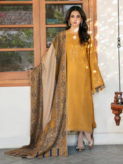 ZN1280 - 3PC Lawn Heavy Embroidered Shirt With Printed Bamber Dupatta - ZoniyaClothing