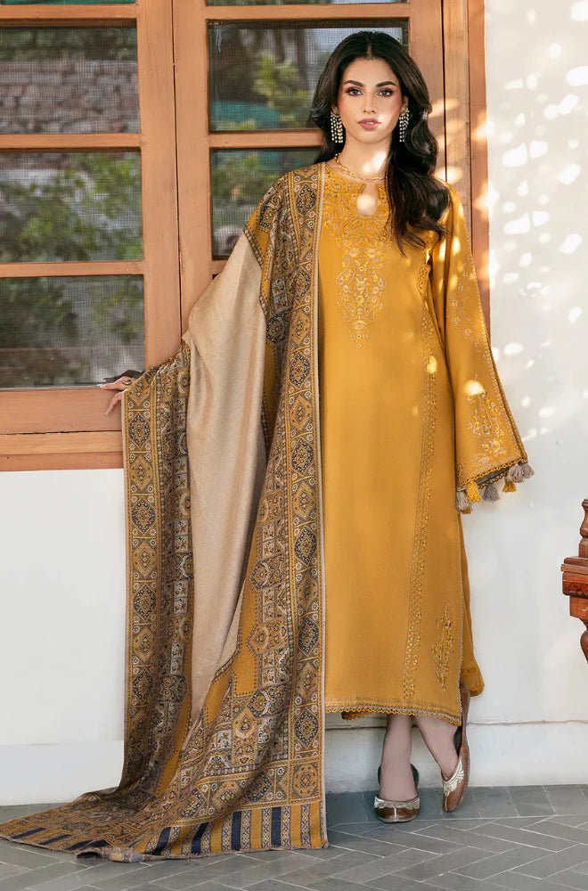ZN1280 - 3PC Lawn Heavy Embroidered Shirt With Printed Bamber Dupatta - ZoniyaClothing