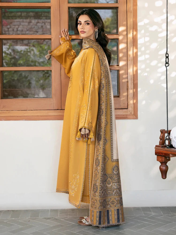 ZN1280 - 3PC Lawn Heavy Embroidered Shirt With Printed Bamber Dupatta - ZoniyaClothing