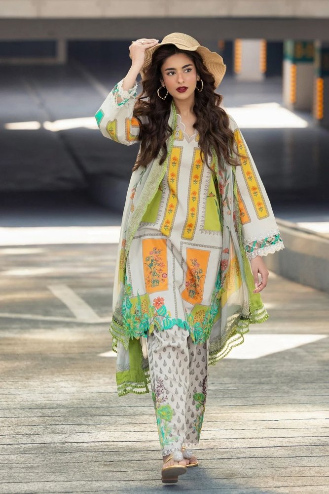 ZN1284 3 - PC Unstitched printed Lawn Collection AG6 - 04 - ZoniyaClothing