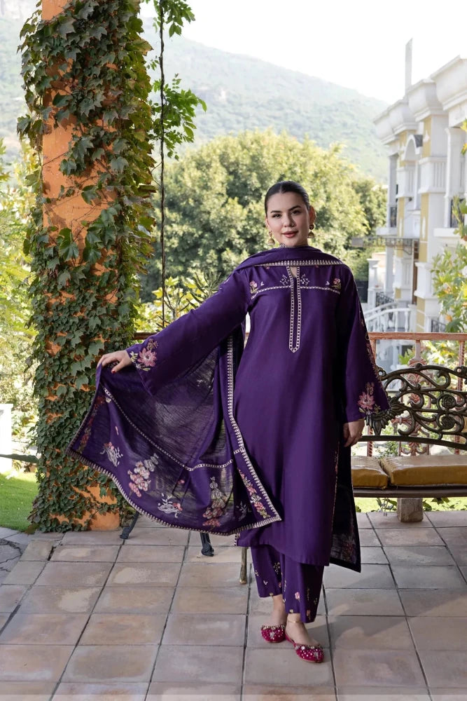 ZN1292 Urge 3 Piece Lawn Embroidered dress with Lawn Dupata Emb. Trouser - ZoniyaClothing