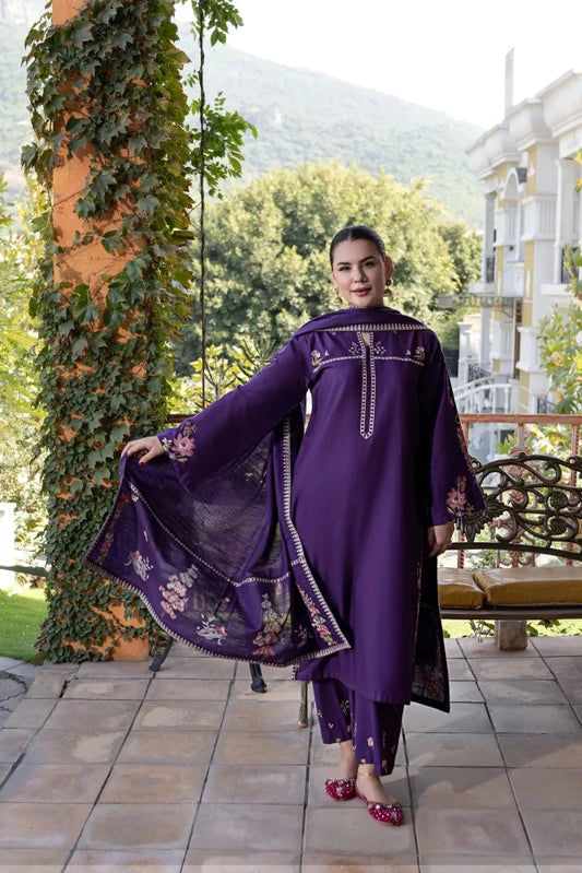 ZN1292 Urge 3 Piece Lawn Embroidered dress with Lawn Dupata Emb. Trouser - ZoniyaClothing