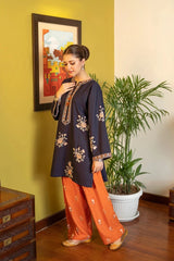 ZN1297 2 Piece - Summer Unstitched Lawn Stuff Full Embroidered Suit - ZoniyaClothing