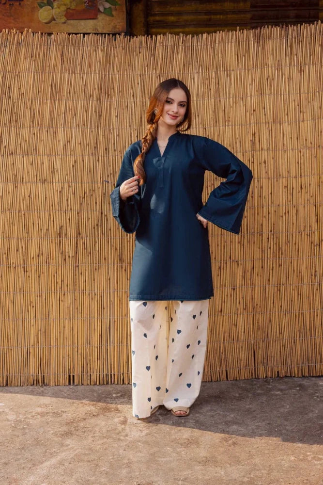 ZN1300 2PC Embroidered lawn - ZoniyaClothing