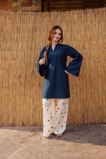 ZN1300 2PC Embroidered lawn - ZoniyaClothing