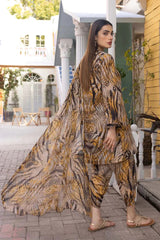 ZN285 - 3Pc Digital Printed Lawn Shirt With Printed Lawn Trouser and Chiffon Dupatta - ZoniyaClothing