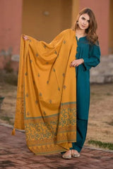 ZN554 - 3 Piece Dhanak Suit with digital printed wool shawll - ZoniyaClothing