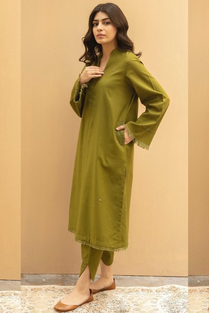 ZN564 - Asling Winter 3PC Dhanak Embroidered Suit with Dhanak Embroidered Shawll - ZoniyaClothing