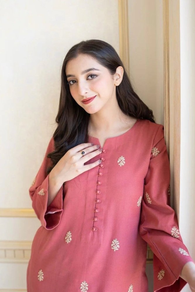 ZN611 - Asling Winter 3PC Dhanak suit with Dhanak Shawll - ZoniyaClothing