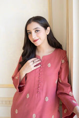 ZN611 - Asling Winter 3PC Dhanak suit with Dhanak Shawll - ZoniyaClothing