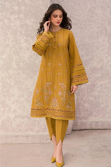 ZN618 - Jazmin WINTER 3PC Dhanak Embroidered suit with Printed Shawll - ZoniyaClothing