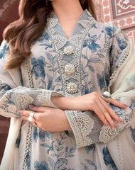ZN729 - Bareeze - Embroidered 3pc lawn dress with embroidered chiffon dupatta - ZoniyaClothing