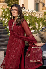 ZN733 - SUMMER 3 Piece Unstitched Heavy Embroidered Lawn Suit With Heavy Embroidered Chiffon Dupatta - ZoniyaClothing
