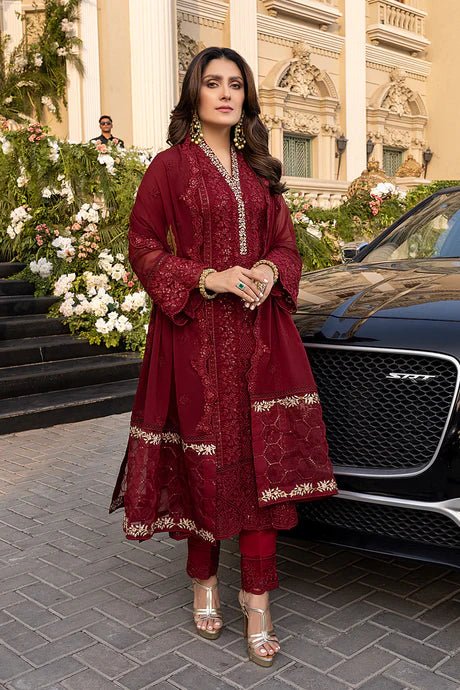 ZN733 - SUMMER 3 Piece Unstitched Heavy Embroidered Lawn Suit With Heavy Embroidered Chiffon Dupatta - ZoniyaClothing