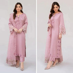 ZN742 - SUMMER Lawn Unstitched 3 Piece Embroidered Dress with Embroidered Organza Duppatta - ZoniyaClothing