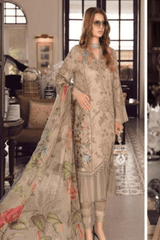 ZN750 - SUMMER 3PC Lawn Embroidered Shirt With Printed Organza Dupatta - ZoniyaClothing