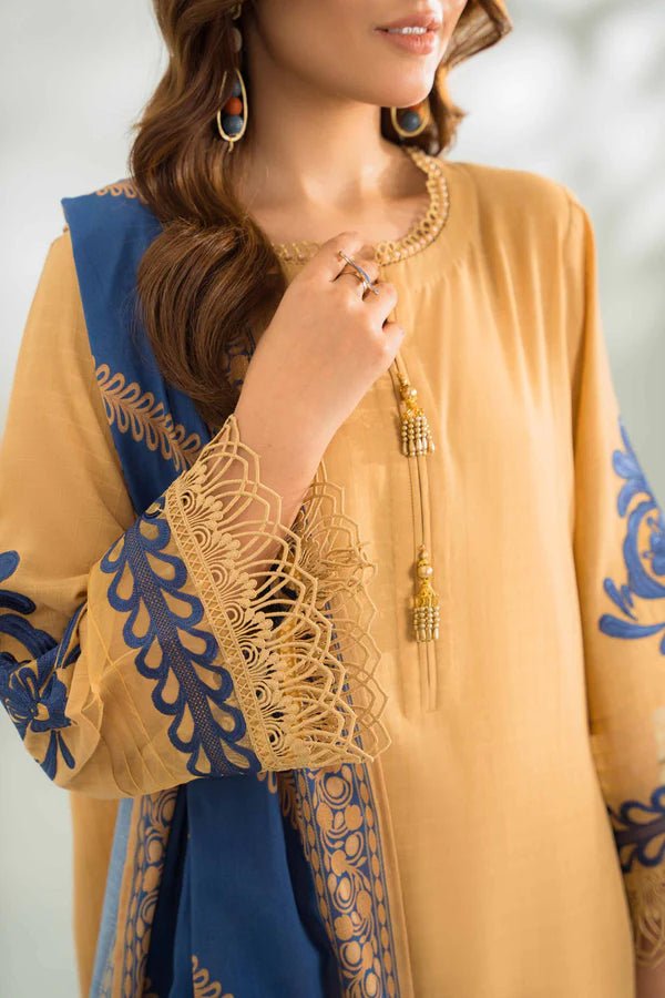 ZN751 - SUMMER 3PC Lawn Embroidered Shirt With Chiffon Embroidered Dupatta - ZoniyaClothing