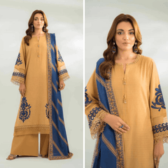 ZN751 - SUMMER 3PC Lawn Embroidered Shirt With Chiffon Embroidered Dupatta - ZoniyaClothing