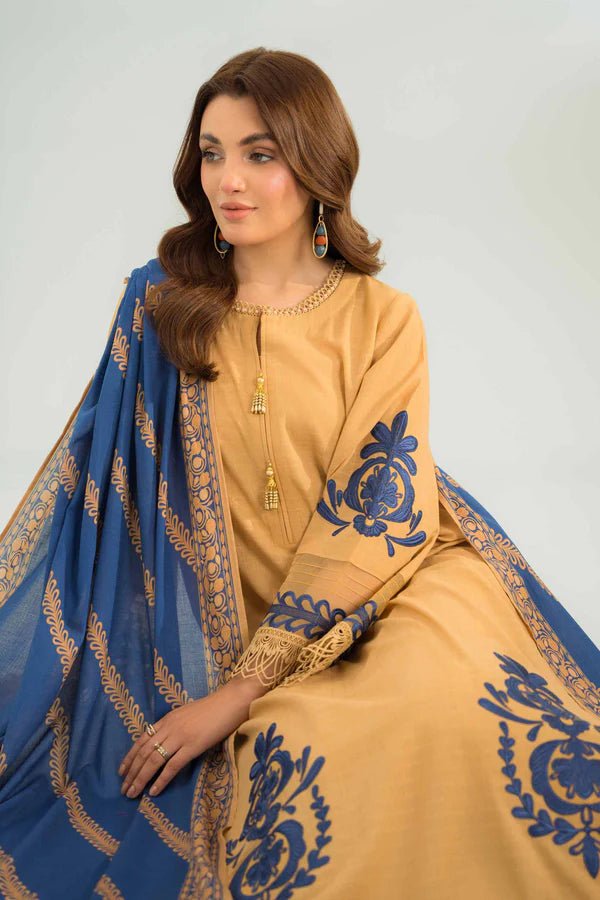 ZN751 - SUMMER 3PC Lawn Embroidered Shirt With Chiffon Embroidered Dupatta - ZoniyaClothing