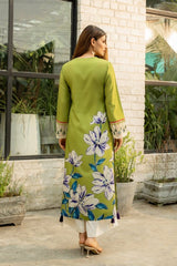 ZN829 - 3PC - WINTER Unstitched Shamoz silk fabric in floral print. - ZoniyaClothing