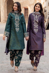 ZN830 - Winter jazmin 3PC Dhanak Karandi Printed Suit - ZoniyaClothing