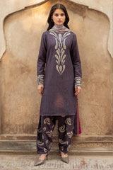 ZN830 - Winter jazmin 3PC Dhanak Karandi Printed Suit - ZoniyaClothing