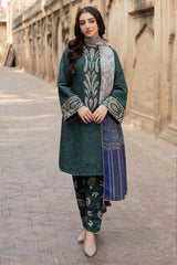 ZN831 - Winter Jazmin 3PC Dhanak Karandi Printed Suit - ZoniyaClothing