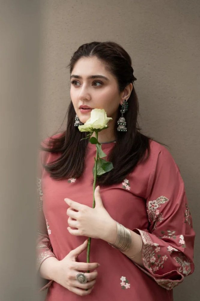 ZN865 - 2PC Dhanak wool Embroidered Suit - ZoniyaClothing