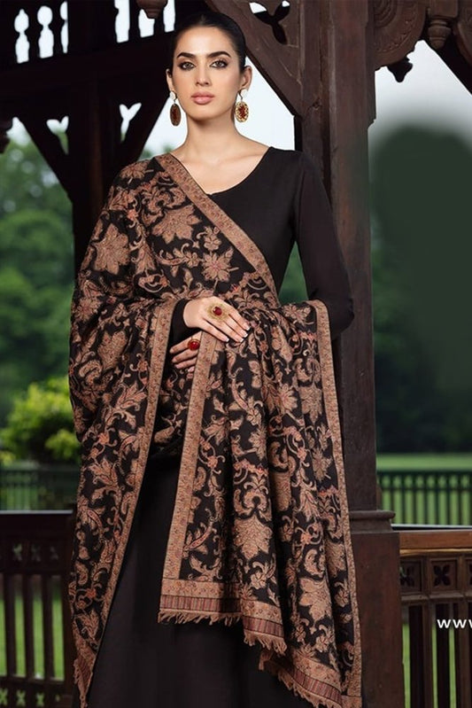 ZN880 - WINTER Dhanak Suit with Heavy Embroidered Dhanak Shawl - ZoniyaClothing