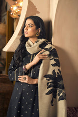 ZN916 - 3PC Winter Dhanak Embroidered suit with Printed Shawll - ZoniyaClothing