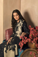 ZN916 - 3PC Winter Dhanak Embroidered suit with Printed Shawll - ZoniyaClothing
