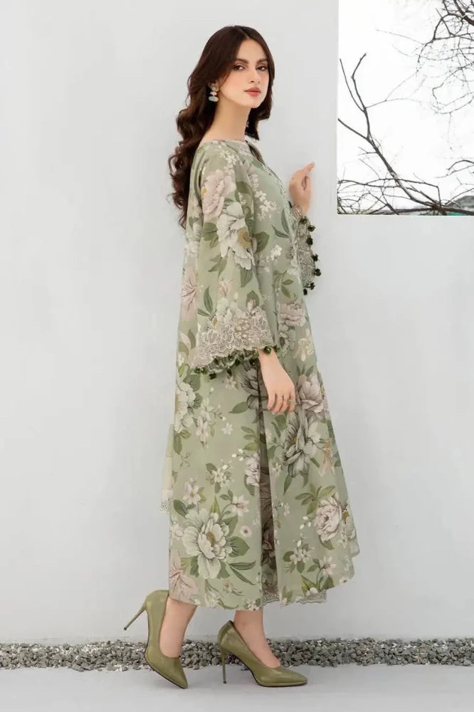 ZN942 - Winter 3PC Dhanak Karandi Printed Suit - ZoniyaClothing
