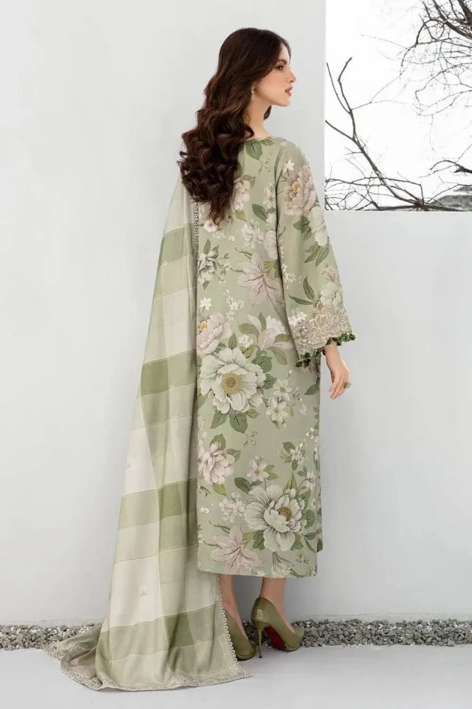 ZN942 - Winter 3PC Dhanak Karandi Printed Suit - ZoniyaClothing