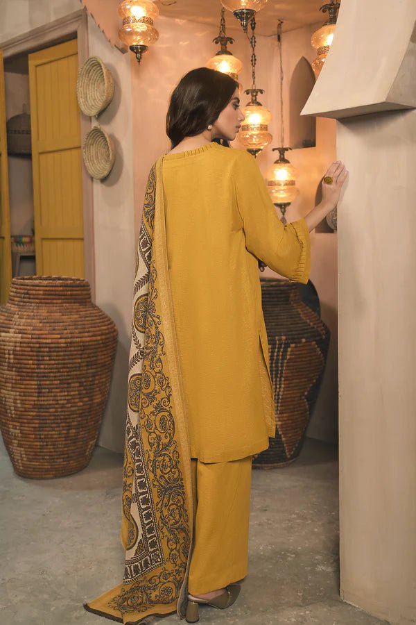 ZN945 - WINTER 3 Piece Dhanak Suit with digital printed wool shawll - ZoniyaClothing