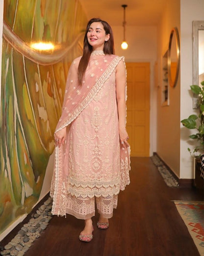 ZN979 - Faiza Saqlain - 3PC Embroidered Lawn Suit - ZoniyaClothing